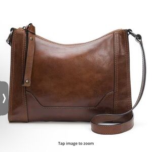 NWT Frye Melissa Zip Crossbody in Dark Brown